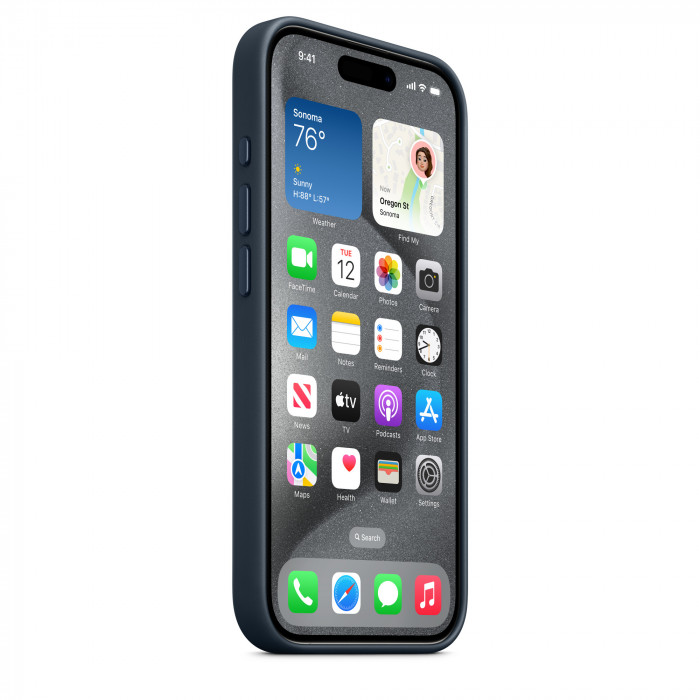 Чехол FineWoven Case MagSafe для iPhone 15 Pro Pacific Blue