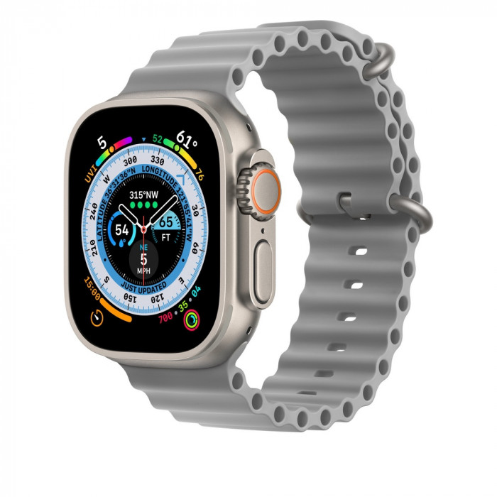 Ремешок Ocean band для Apple Watch 42/44/45/49mm Серый (Gray)
