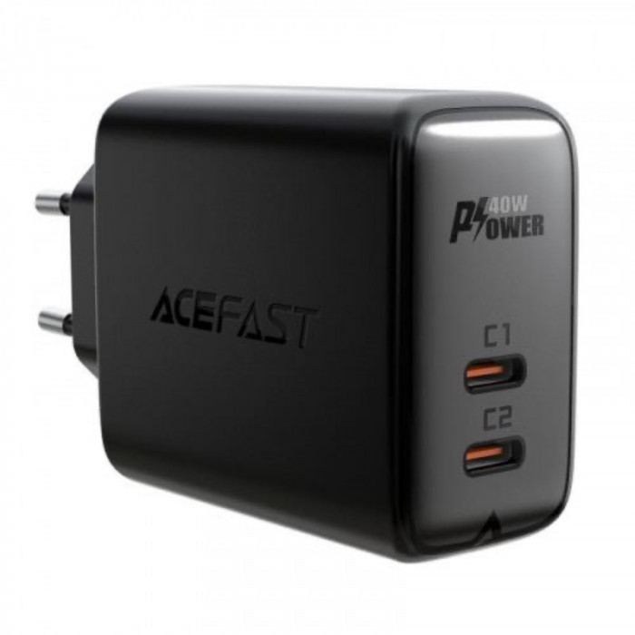 Зарядное устройство ACEFAST A13 65W USB-C+USB-С+USB Черный
