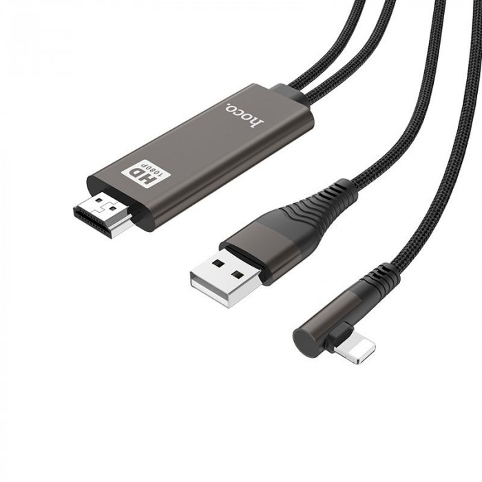 Кабель Hoco UA14 Aluminum Alloy Shell Lightning To HDMI Cable