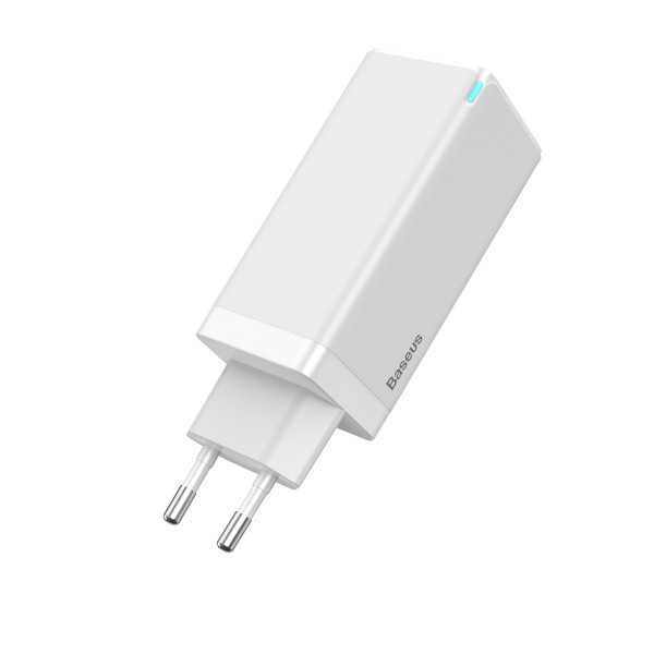 Зарядное устройство Baseus GaN2 Lite Quick Charger C+U 65W EU Белый (CCGAN2L-B02)