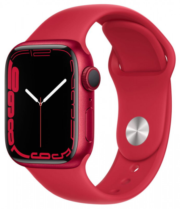 Умные часы Apple Watch Series 7 GPS 45mm Aluminum Case with Sport Band (PRODUCT)RED