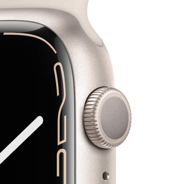 Умные часы Apple Watch Series 7 GPS 45mm Aluminum Case with Sport Band Сияющая звезда