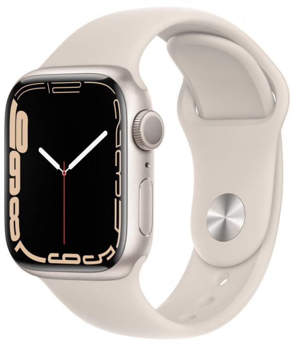 Умные часы Apple Watch Series 7 GPS 45mm Aluminum Case with Sport Band Сияющая звезда