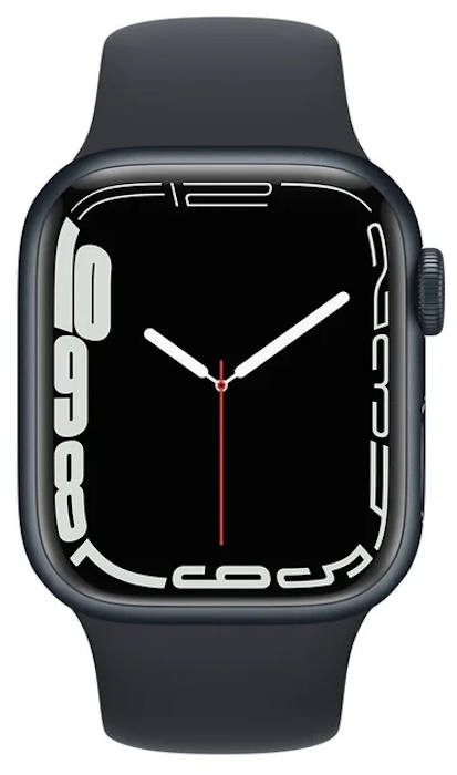 Умные часы Apple Watch Series 7 GPS 45mm Aluminum Case with Sport Band Темная ночь