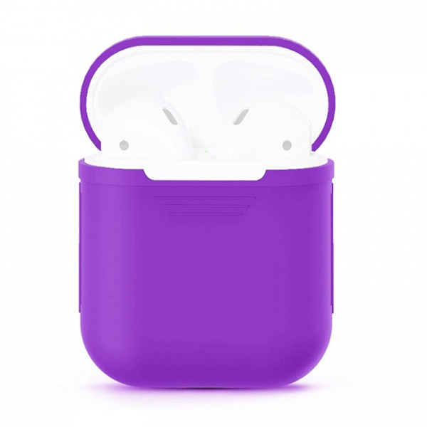 Чехол Silicone Case на AirPods 2 Фиолетовый