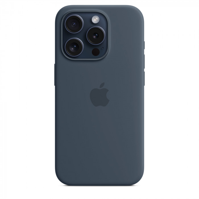 Чехол Silicone Case MagSafe для iPhone 15 Pro Max Strom Blue