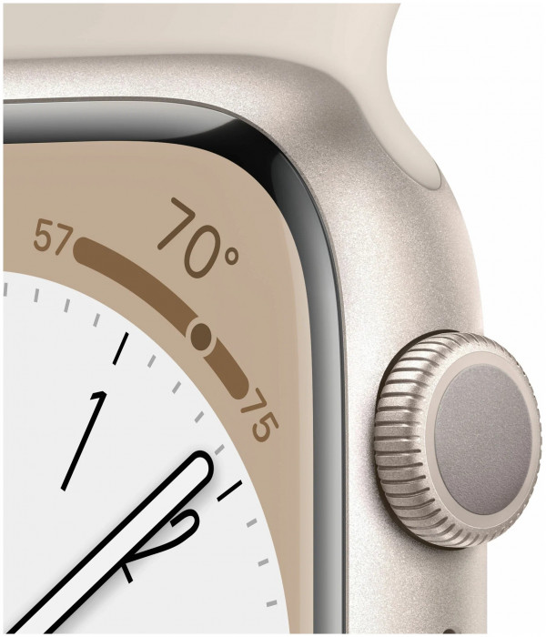 Умные часы Apple Watch Series 8 45mm GPS Starlight Aluminum Case with Sport Band Starlight
