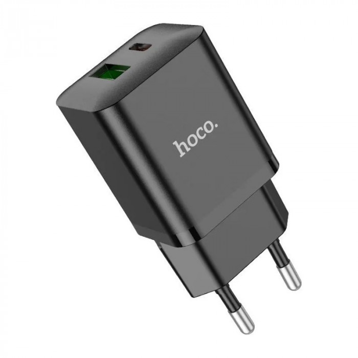 Зарядное устройство HOCO N28 USB-A USB-C 20W Черный