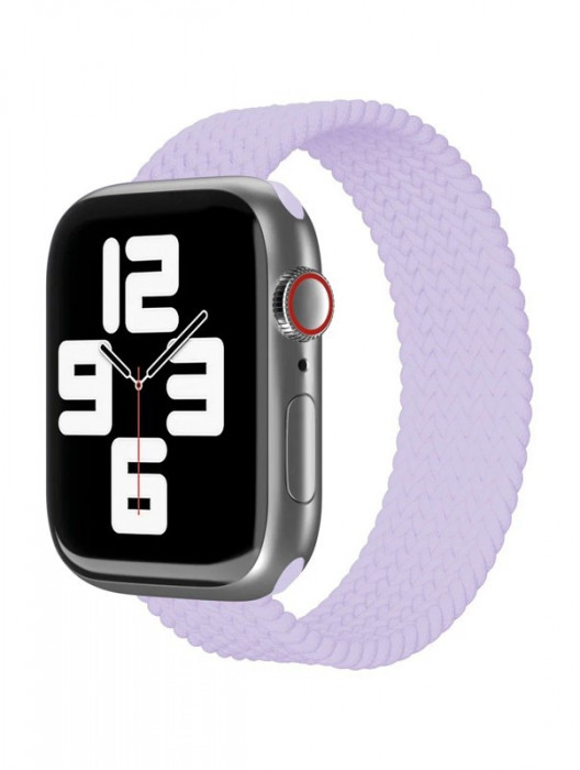 Ремешок нейлоновый плетёный VLP для Apple Watch 42/44/45 S/M фиолетовый