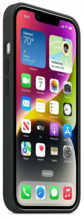 Чехол Silicone Case для iPhone 14 Серый (Midnight)