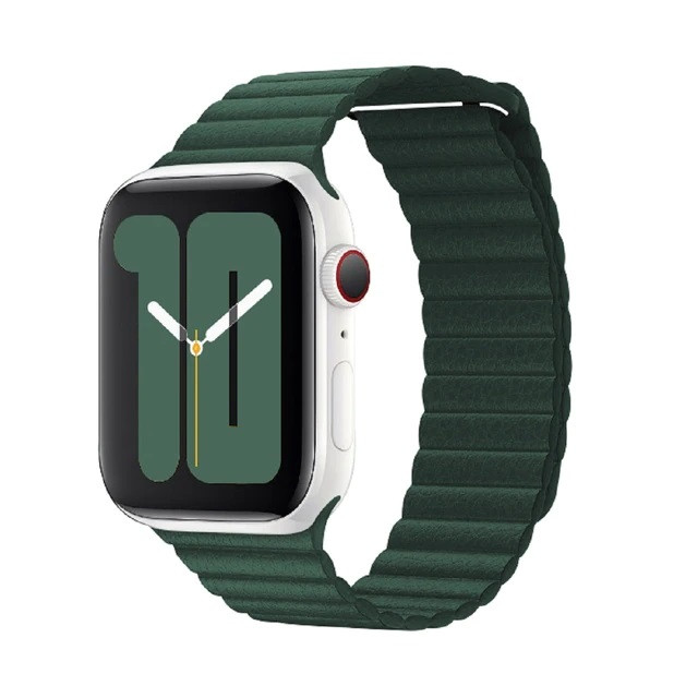 Ремешок для Apple Watch Leather Loop 38/40/41mm Тёмно-зелёный