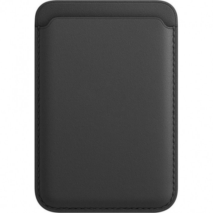 Чехол Leather Wallet MagSafe для iPhone Black