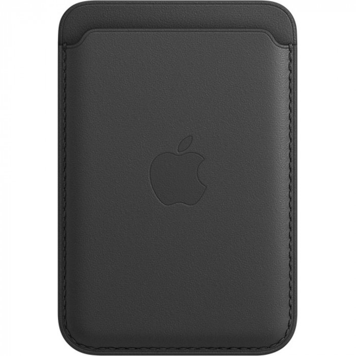 Чехол Leather Wallet MagSafe для iPhone Black