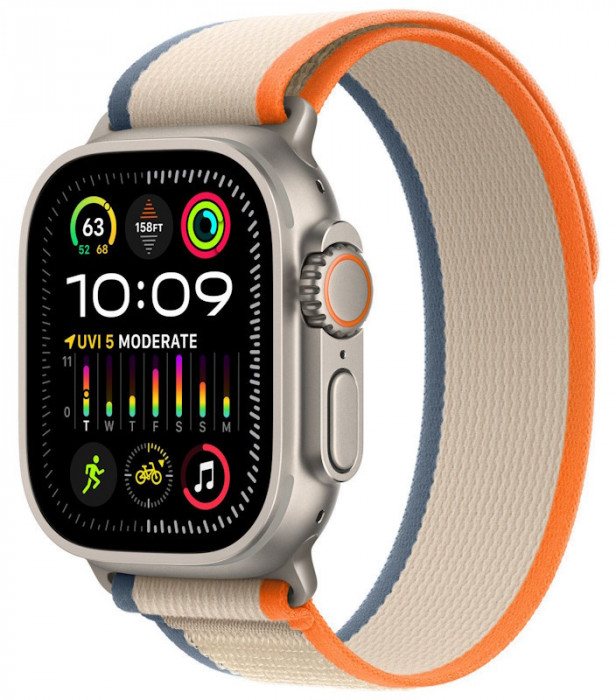 Умные часы Apple Watch Ultra 2 49mm GPS + Cellular Titanium Case with Orange/Beige Trail Loop