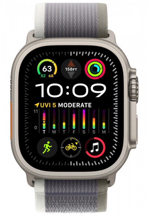 Умные часы Apple Watch Ultra 2 49mm GPS + Cellular Titanium Case with Green/Gray Trail Loop