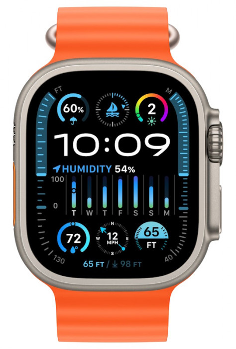 Умные часы Apple Watch Ultra 2 49mm GPS + Cellular Titanium Case with Orange Ocean Band