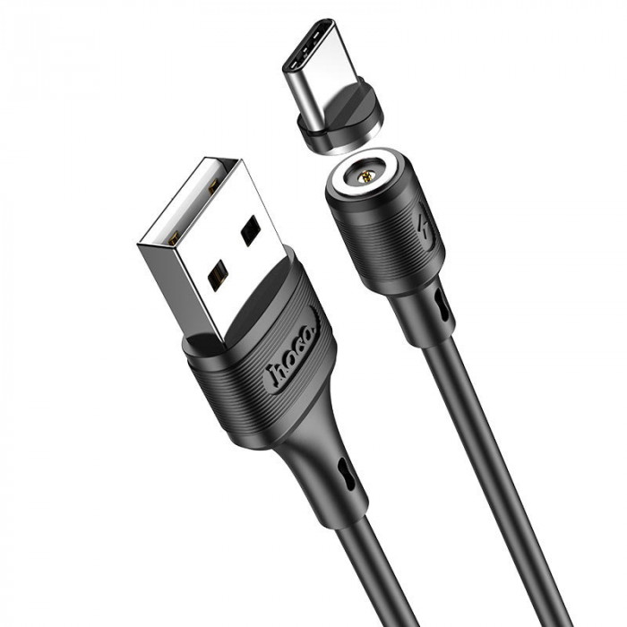 Кабель HOCO X52 Sereno Magnetic USB - Type-C, 3А, магнитный, 1м, PVC Черный
