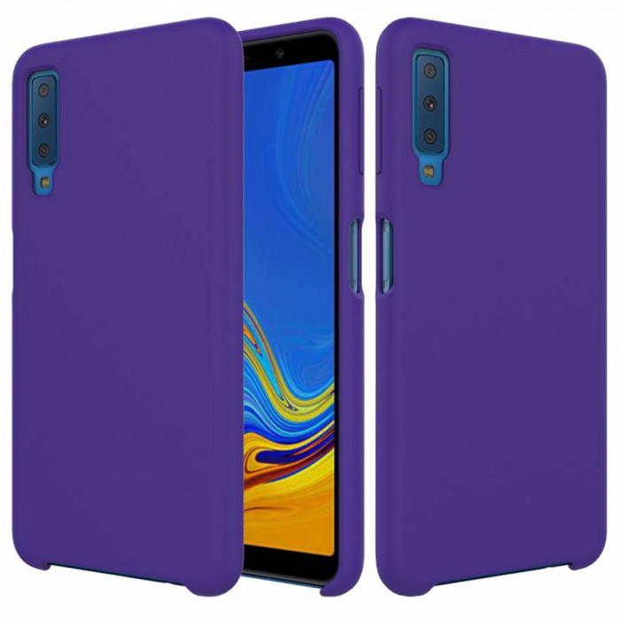 Чехол-накладка Silicone Cover для Samsung Galaxy A7 2018 Фиолетовый