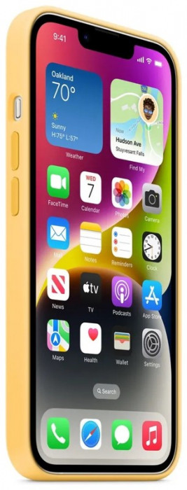 Чехол Silicone Case для iPhone 14 Желтый (Sunglow)