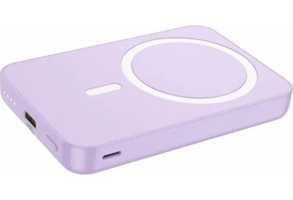 Внешний аккумулятор беспроводной HOCO J109 20W MagSafe 5000mAh Фиолетовый