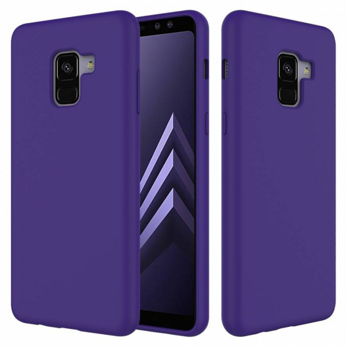 Чехол-накладка Silicone Cover для Samsung Galaxy A8 Plus 2018 Фиолетовый