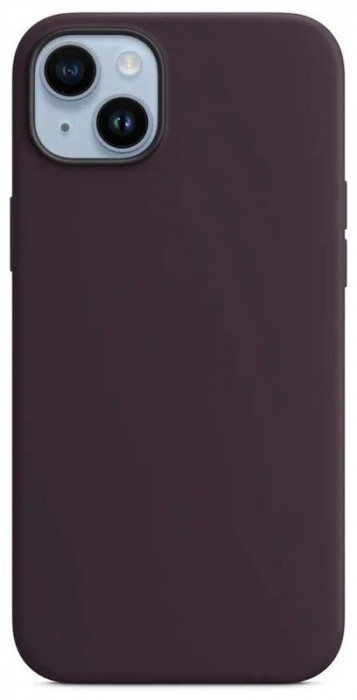 Чехол Silicone Case with Magsafe для iPhone 14 Темно-фиолетовый (Elderberry)