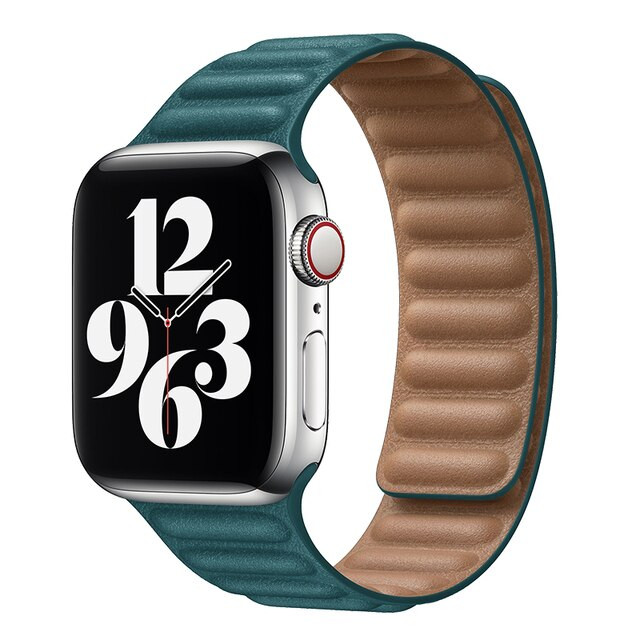 Ремешок для Apple Watch 42/44/45/49мм Azure Leather Link Small