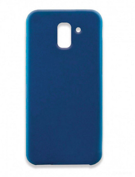 Чехол-накладка Silicone Cover для Samsung Galaxy J8 2018 Темно-синий