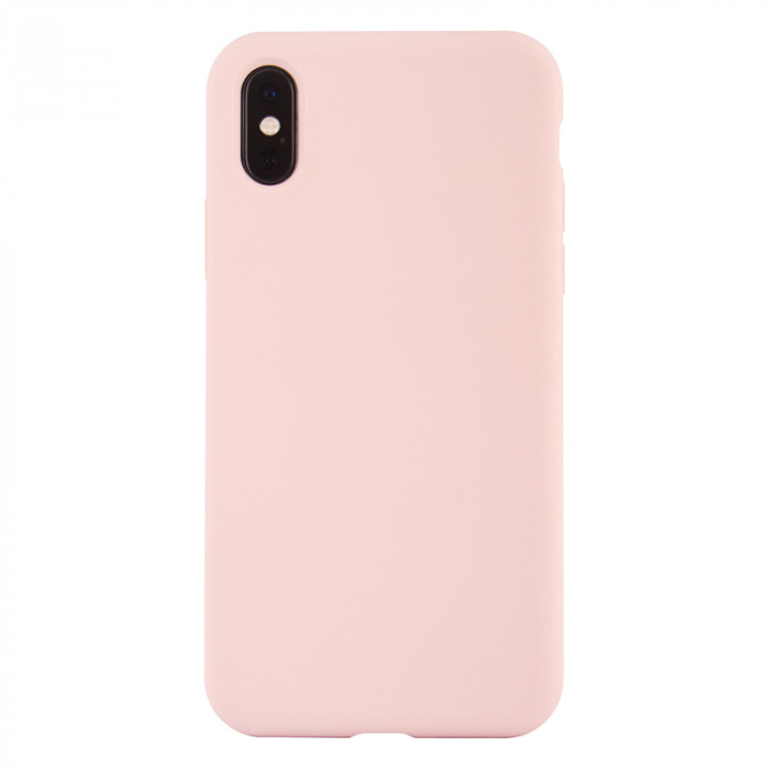 Чехол силиконовый для iPhone X Песочно-розовый