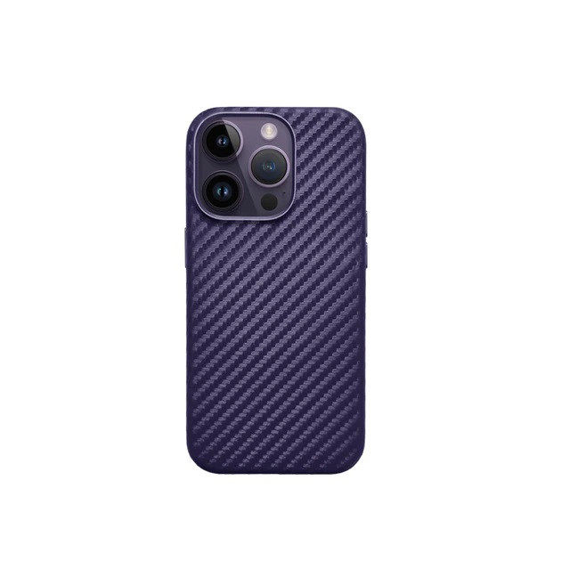 Чехол K-DOO NOBLE MagSafe Carbon Плетеный для iPhone 14 Pro Фиолетовый