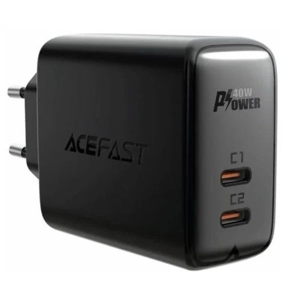 Зарядное устройство ACEFAST A29 GaN 2 USB-C 45W Черный