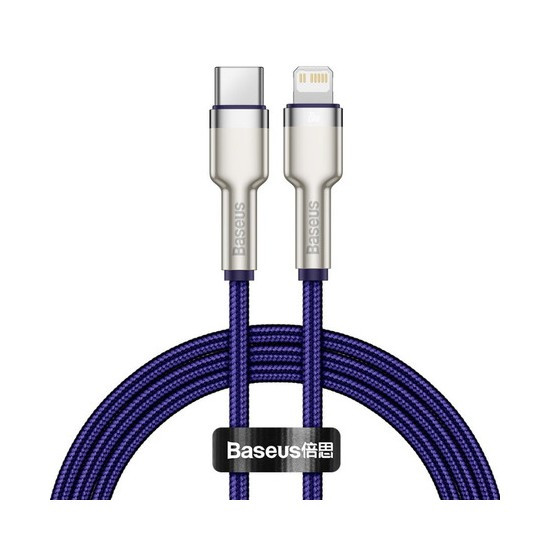 Кабель Baseus Cafule Series Metal Data Cable Type-C to Lightning PD 20W 1m Фиолетовый (CALJK-A05)