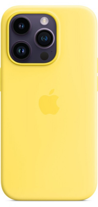 Чехол Silicone Case MagSafe для iPhone 14 Pro Yellow