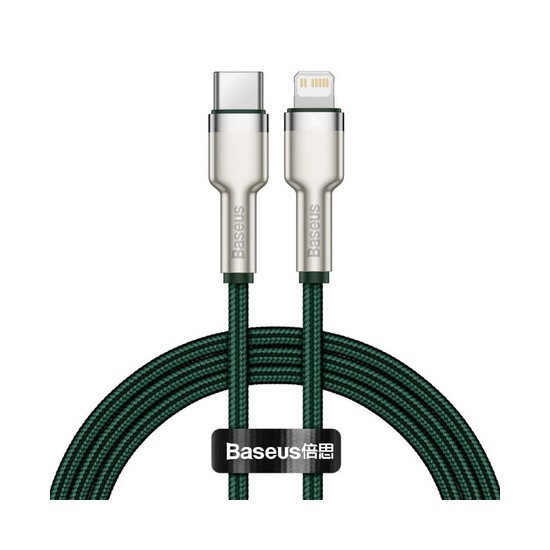 Кабель Baseus Cafule Series Metal Data Cable Type-C to Lightning PD 20W 1m Зеленый (CALJK-A06)
