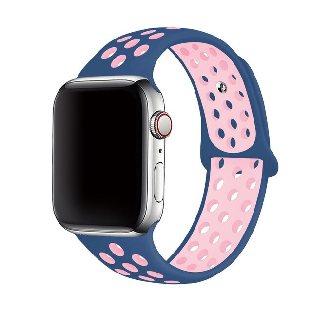 Ремешок для Apple Watch 42/44/45/49mm Nike Sport Band Blue/Pink