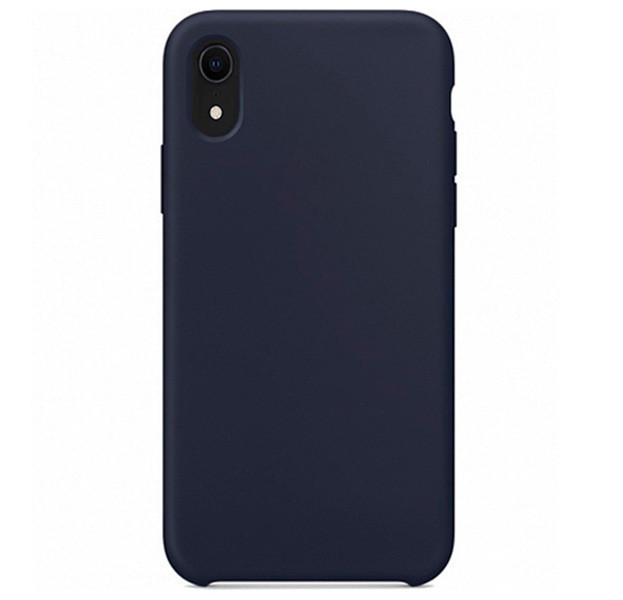Чехол силиконовый для iPhone XR Темно-синий