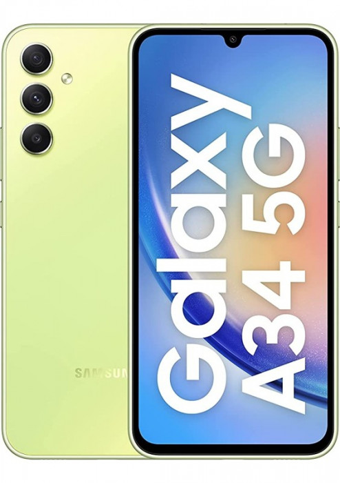 Смартфон Samsung Galaxy A34 5G 8/128GB Желтый (Awesome Lime Yellow)