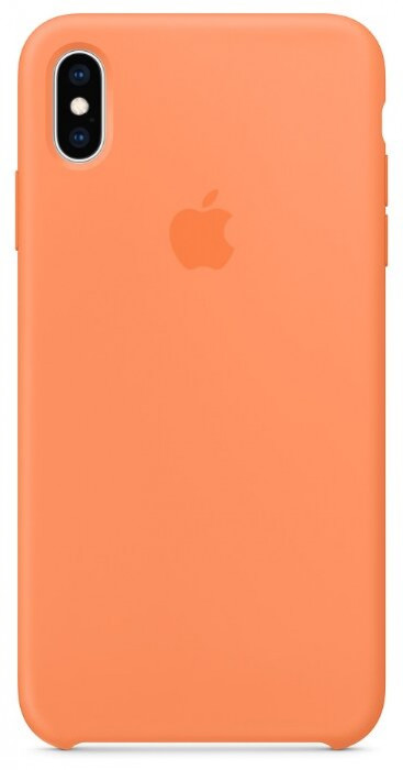 Чехол силиконовый для iPhone XS Персиковый