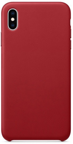 Чехол кожаный для iPhone XS Max Красный