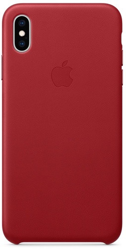 Чехол кожаный для iPhone XS Max Красный