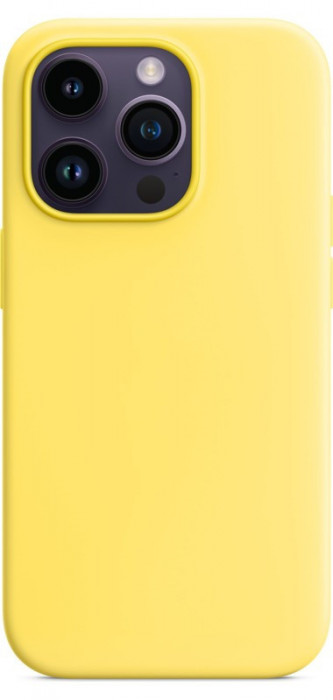 Чехол Silicone Case MagSafe для iPhone 14 Pro Max Yellow