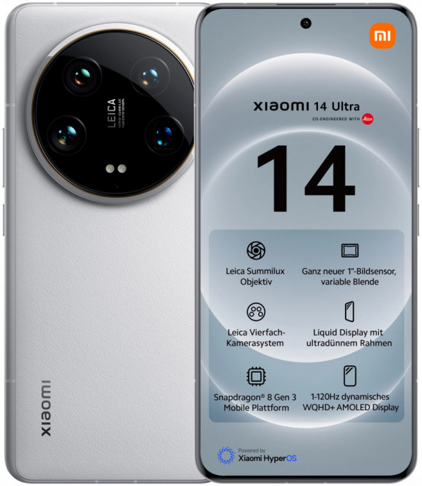 Смартфон Xiaomi 14 Ultra 16/512GB 5G Белый (White)
