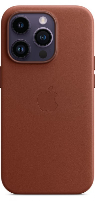 Чехол Leather Case MagSafe для iPhone 14 Pro Max Saddle brown