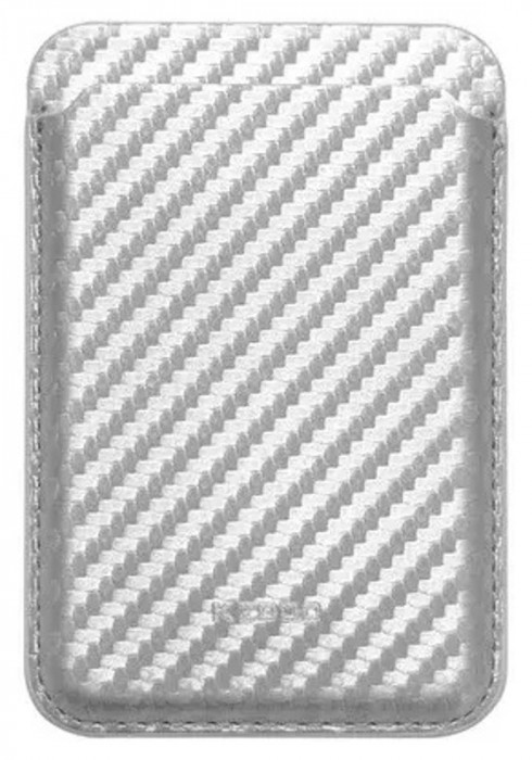 Кардхолдер K-DOO Leather Wallet MagSafe Carbon Серебро
