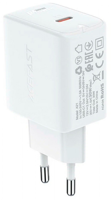 Зарядное устройство ACEFAST A21 30W USB-C Белая